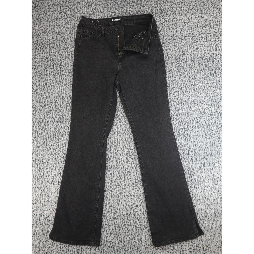 Blue Spice Flare Jeans Womens Size 9 Black High Rise‎ Repreve Stretch
